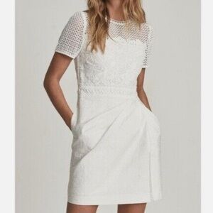 Reiss Freyda Short Sleeve Lace Dress Size 12 PLEASE READ